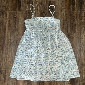 LULUs Always Darling Blue Floral Babydall Summer Dress - NWT